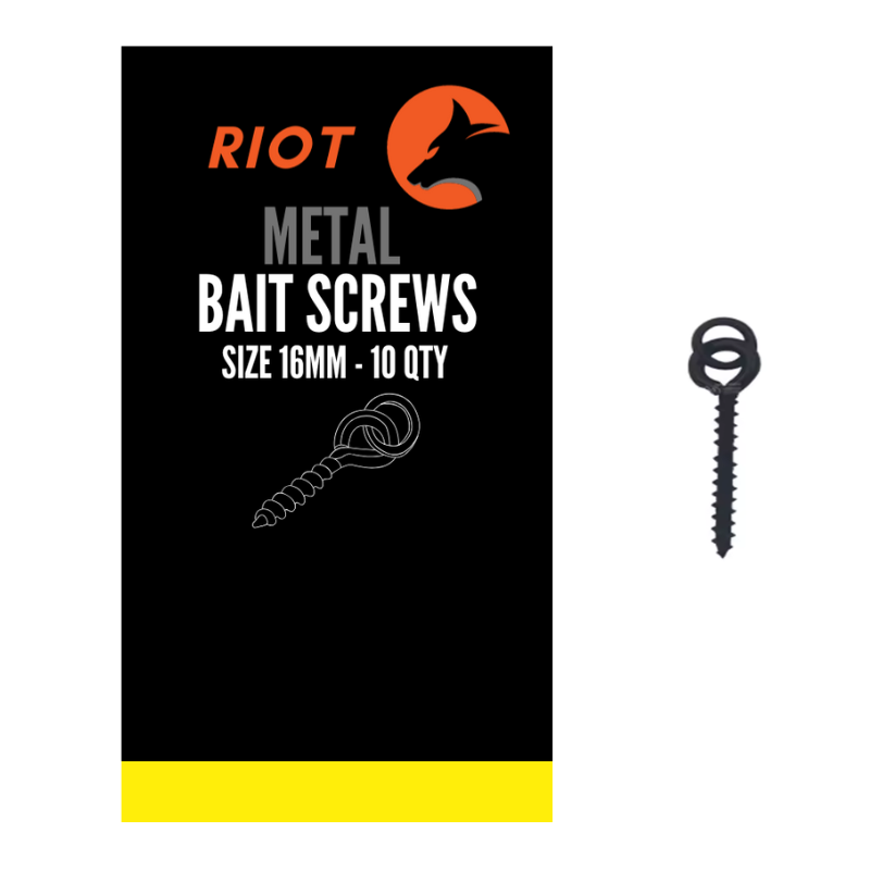 Riot Metal Bait Screws 16mm 10uds