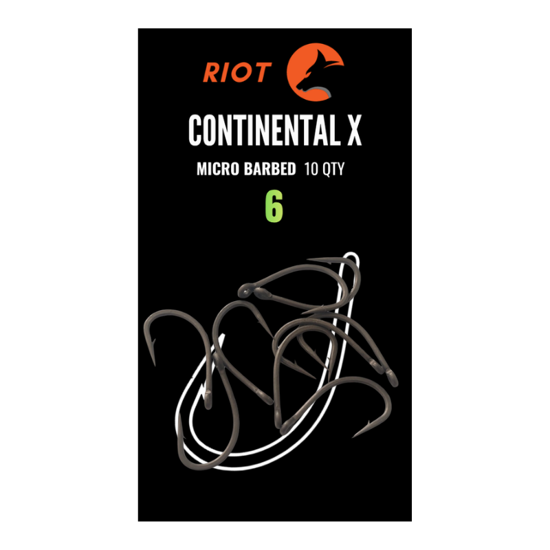 Riot Continental X Micro Barbed Size 6 10uds