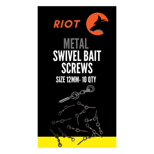 Riot Metal Swivel Bait Screws Size 12mm 10uds