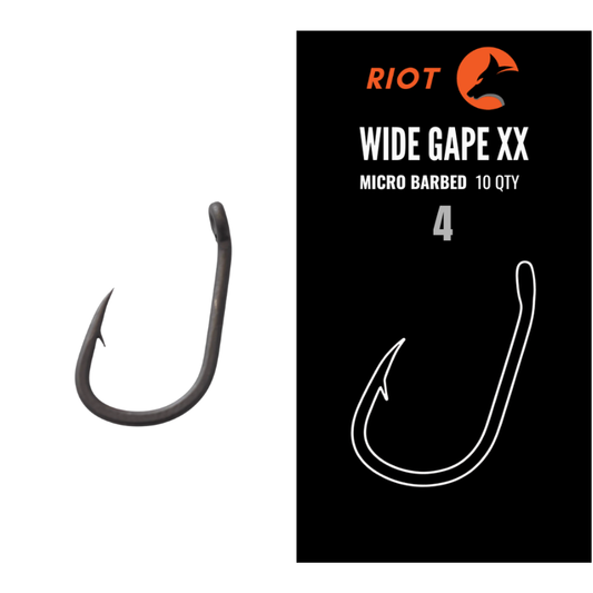 Riot Wide Gape XX Micro Barbed Size 4 10uds