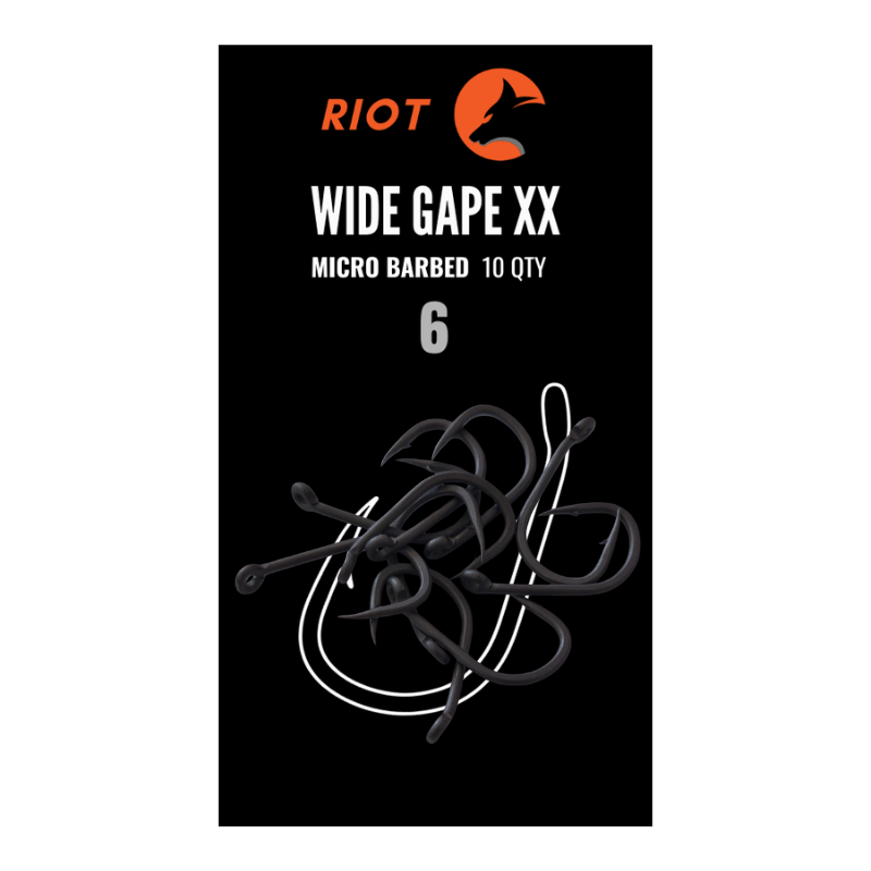 Riot Wide Gape XX Micro Barbed Size 6 10uds