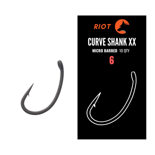 Riot Curve Shank XX Micro Barbed Size 6 10uds
